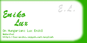eniko lux business card
